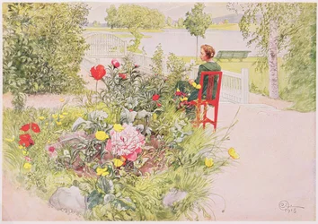 Lato w Sundborn, 1913, z teki drukowanej komercyjnie, wydanej w 1939 (litografia barwna)